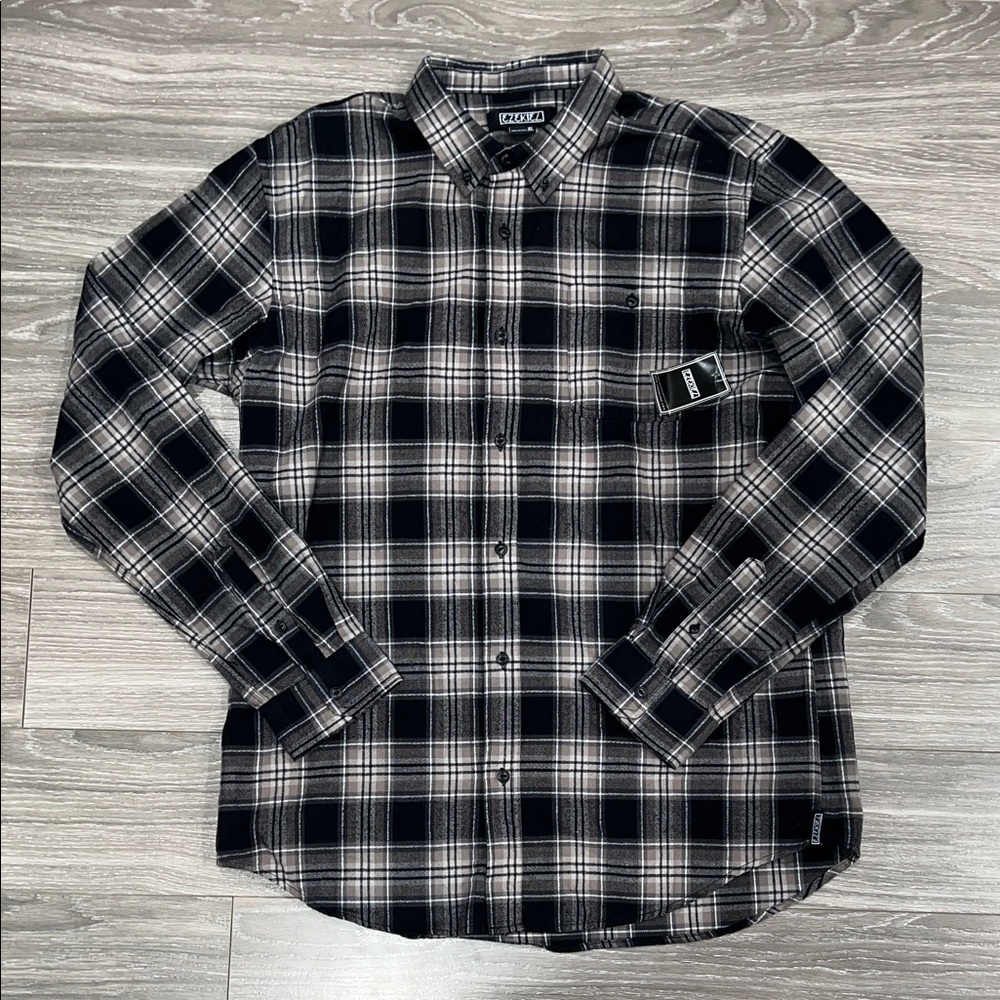 Ezekiel Black and Brown Checkered Men's Shirt
